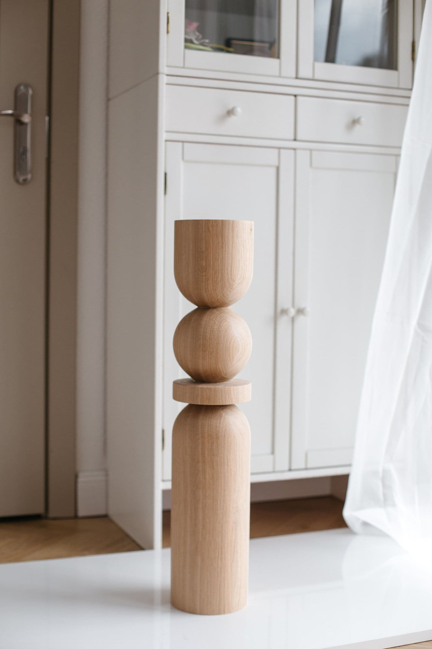 Pied de meuble en bois pour table et bar, H690 mm