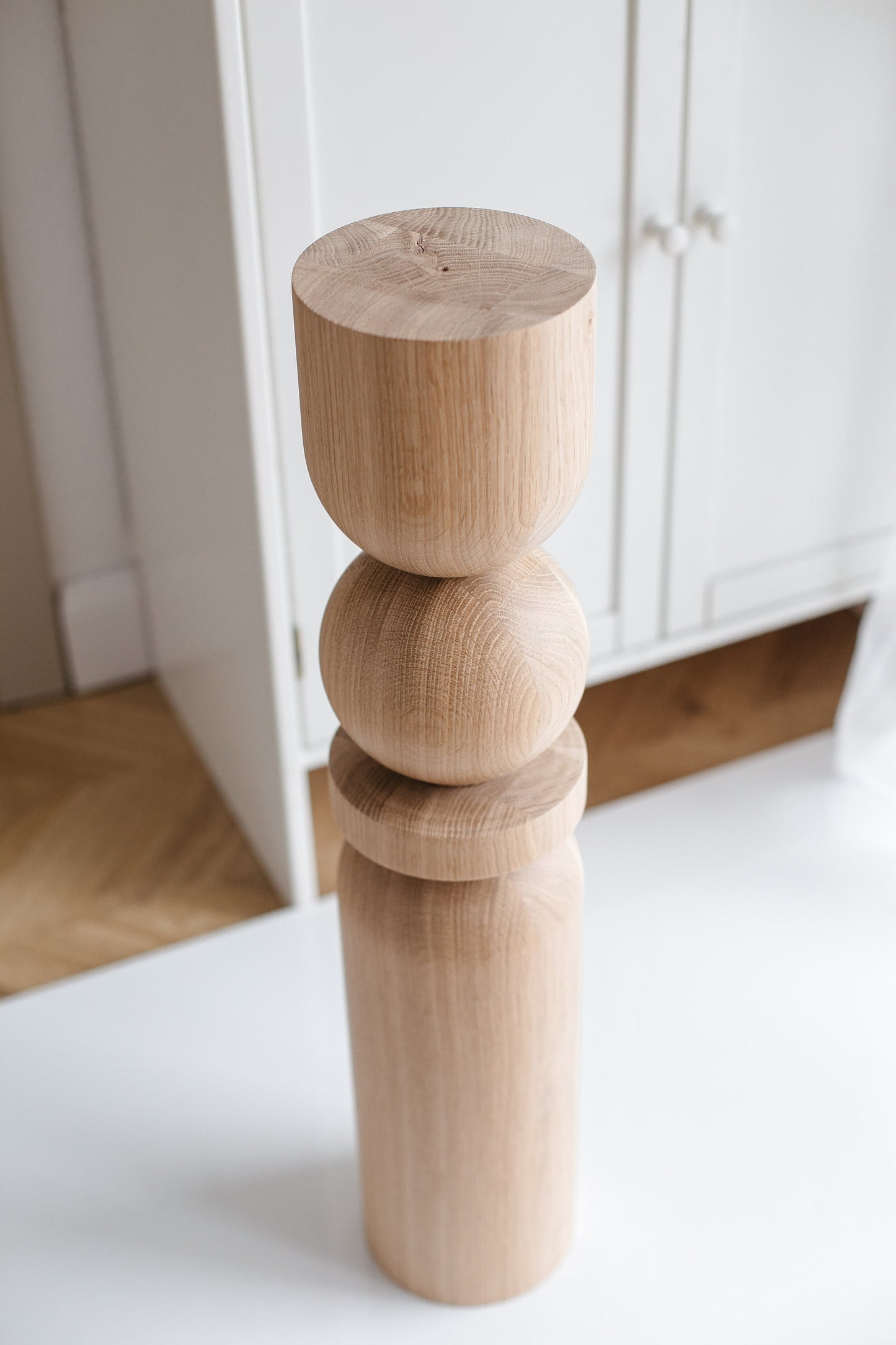 Pied de meuble en bois pour table et bar, H690 mm