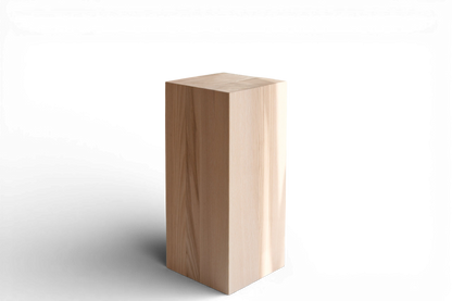 Table basse bloc en frêne massif – Table d'appoint fabriquée à la main, H450 mm