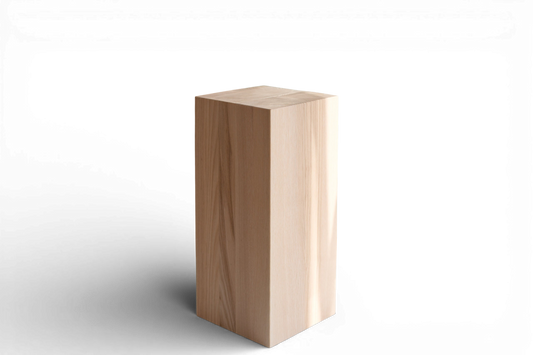 Table basse bloc en frêne massif – Table d'appoint fabriquée à la main, H450 mm