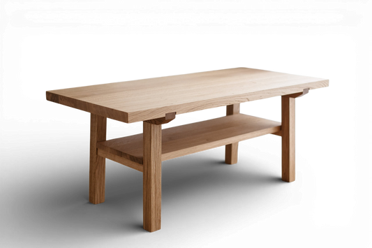Table basse en bois de style scandinave – Conception artisanale en chêne naturel