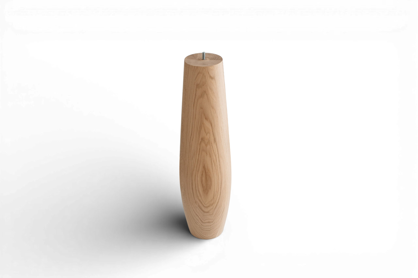 Pied de table ovale en bois – Support de meuble tourné, H736 mm