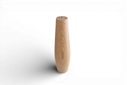 Pied de table ovale en bois – Support de meuble tourné, H736 mm