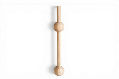 Pied de Meuble en Bois avec Détail Sphère Unique – Support de Table Tourné au Tour, H760 mm