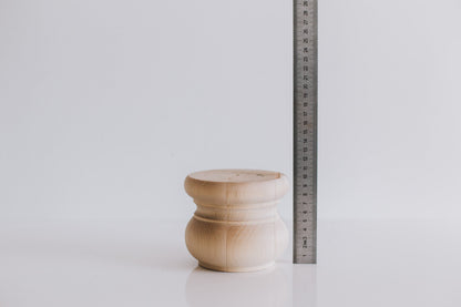 Pied de meuble tourné en bois – Pied de canapé et de meuble, H100 mm