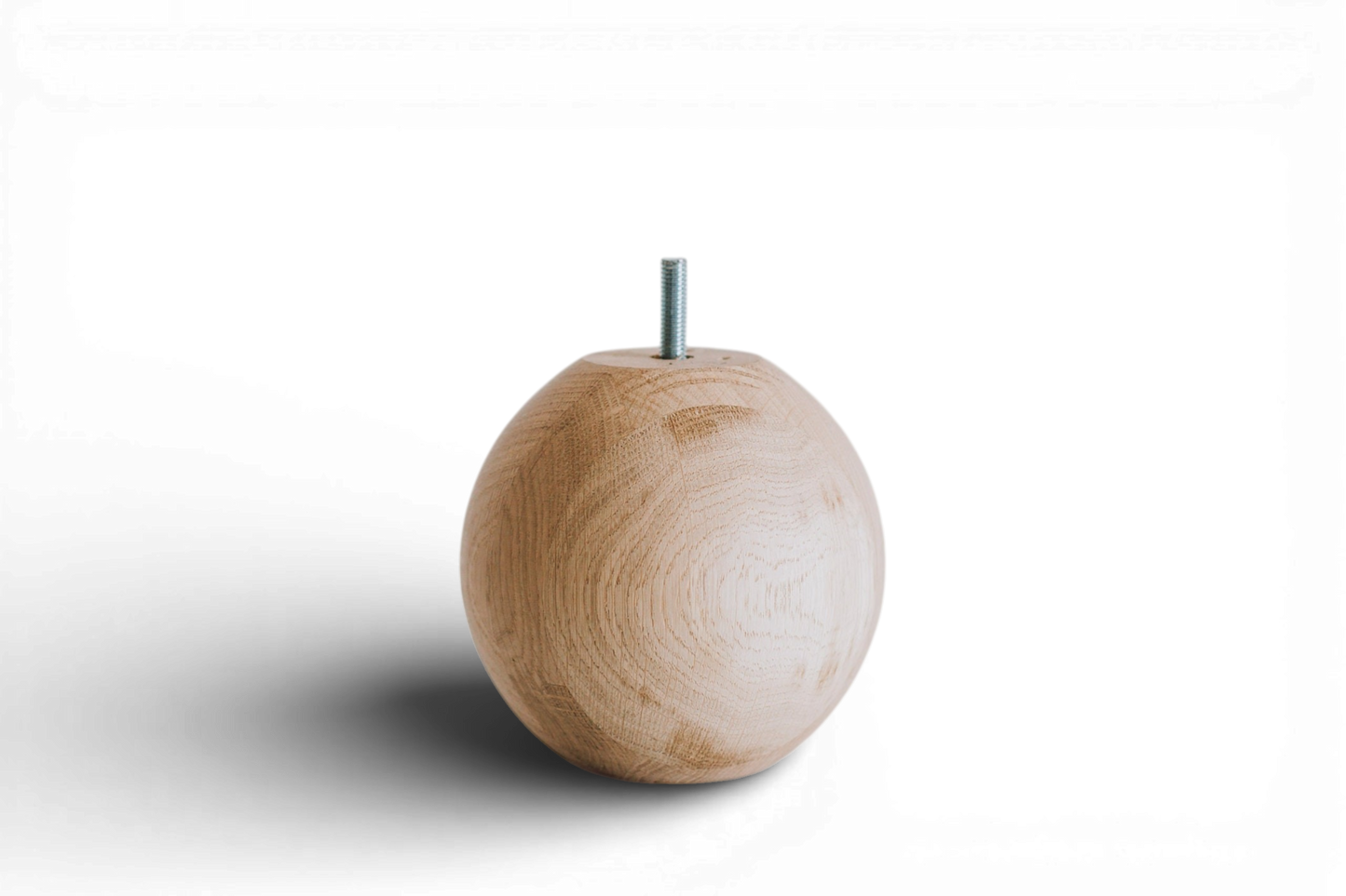 Pied de meuble tourné en bois avec détail sphérique – Design tourné au tour, H150 mm