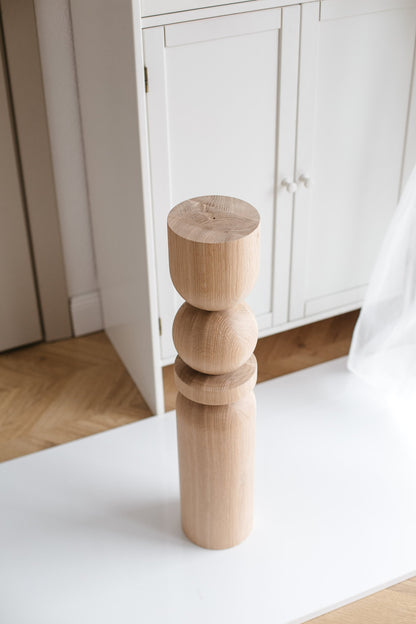 Pied de meuble en bois pour table et bar, H690 mm