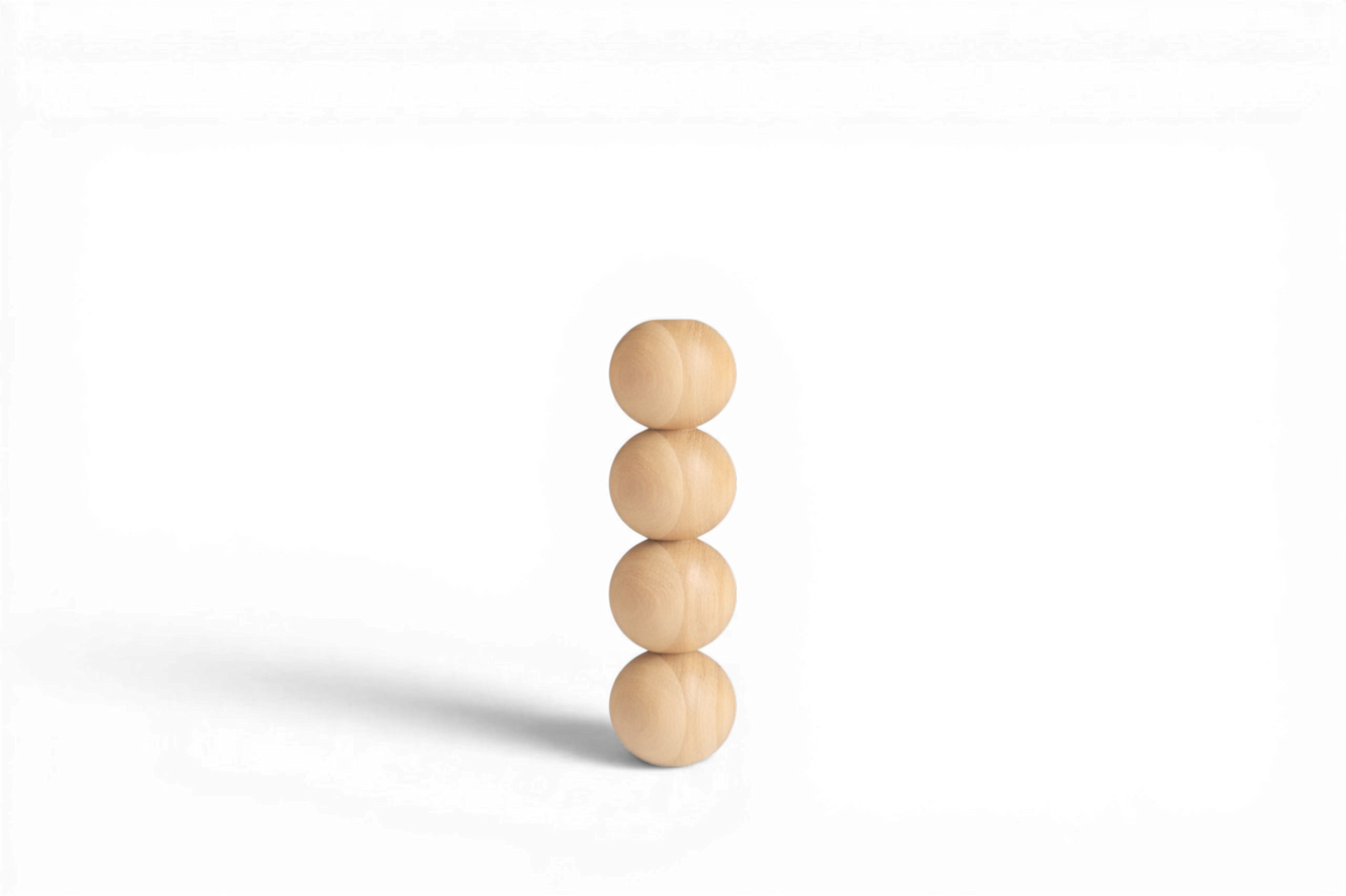 Pied de meuble à quatre sphères – Fait main, H326 mm
