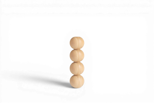 Pied de meuble à quatre sphères – Fait main, H326 mm