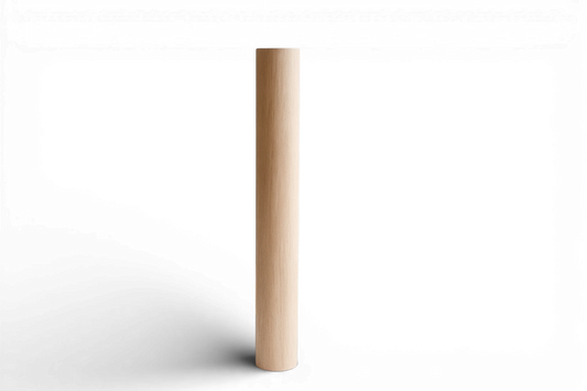 Pied de Table ou Bar en Bois Tourné – Design Lisse et Droit, H690 mm