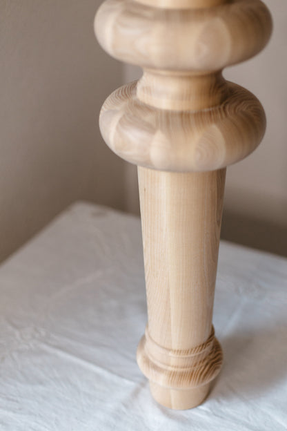 Pied de meuble de table en bois – Pied de support fait main, H710 mm