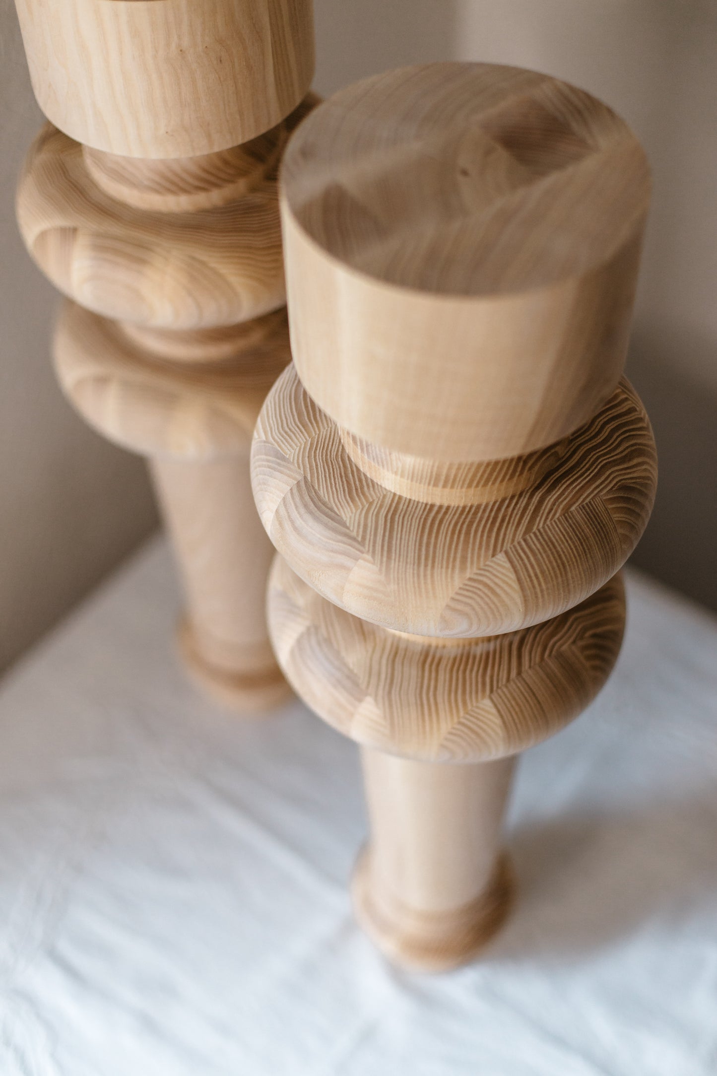 Pied de meuble de table en bois – Pied de support fait main, H710 mm