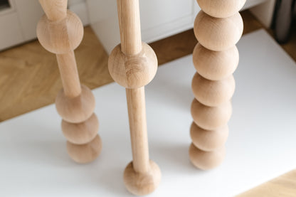 Pieds de Meuble en Chêne Massif – Pieds de Table Faits Main, Lot de 4, H760 mm