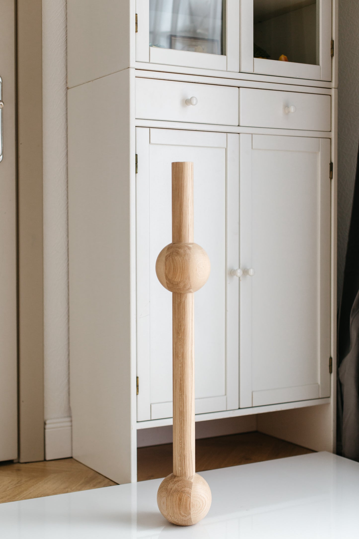 Pieds de Meuble en Chêne Massif – Pieds de Table Faits Main, Lot de 4, H760 mm