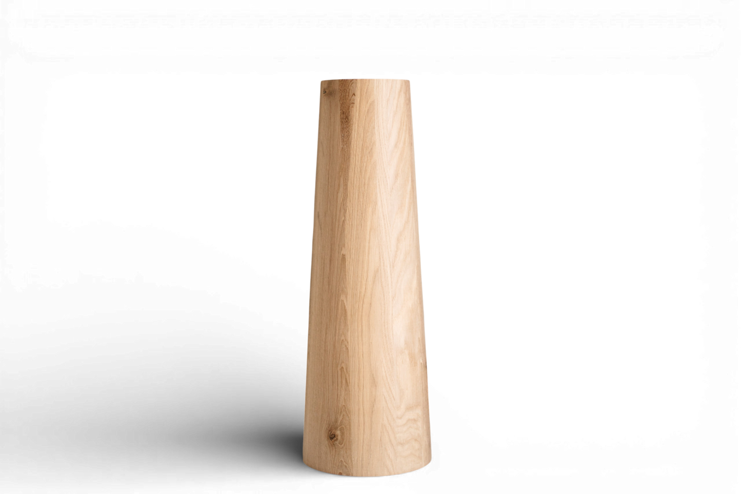 Pied de table de salle à manger conique en bois – Support de piédestal tourné, H700 mm