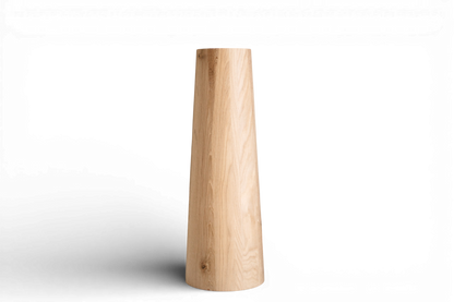 Pied de table de salle à manger conique en bois – Support de piédestal tourné, H700 mm