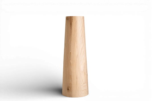 Pied de table de salle à manger conique en bois – Support de piédestal tourné, H700 mm