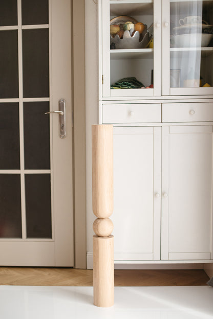 Pied de table et de bar en bois – Support de meuble fait à la main, H890 mm
