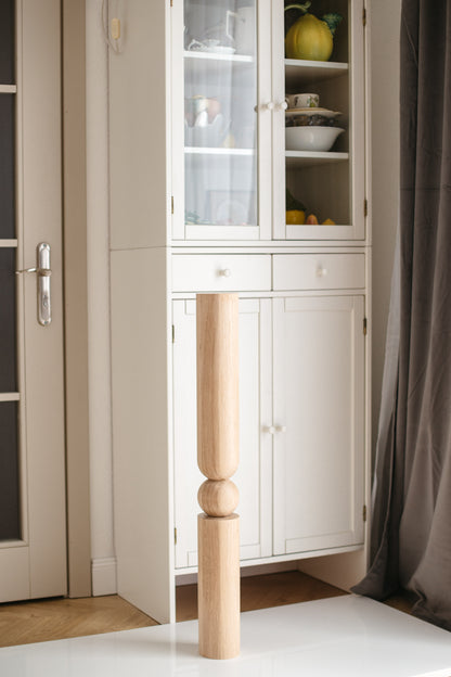 Pied de table et de bar en bois – Support de meuble fait à la main, H890 mm