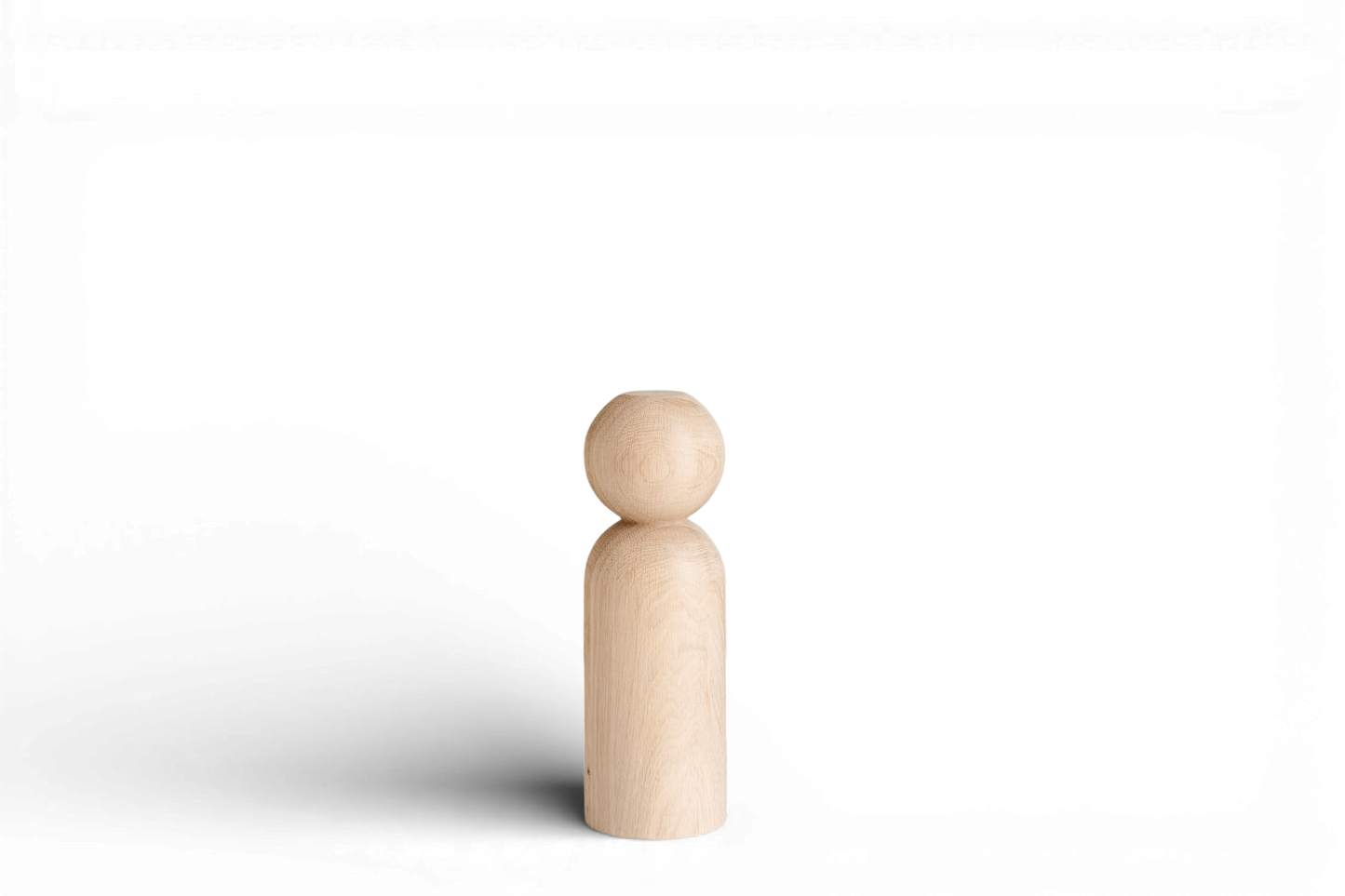Pieds de meuble en bois avec sphère décorative – Design fait main, H305 mm