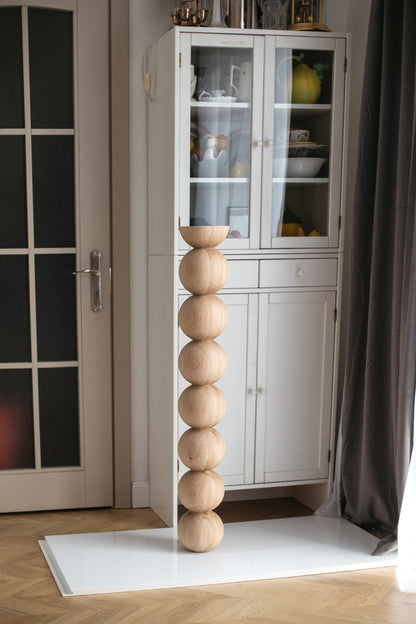 Pied de bar et de table en bois – Support de meuble tourné, H1100 mm