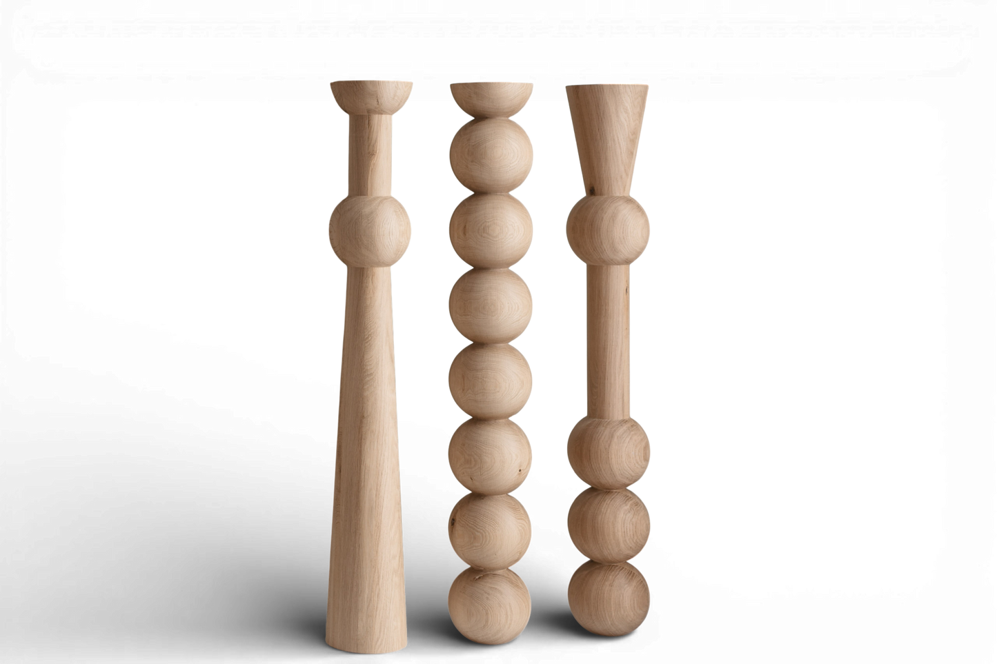 Pieds de table et de bar en bois – Pieds de meubles faits à la main, lot de 3, H1100 mm