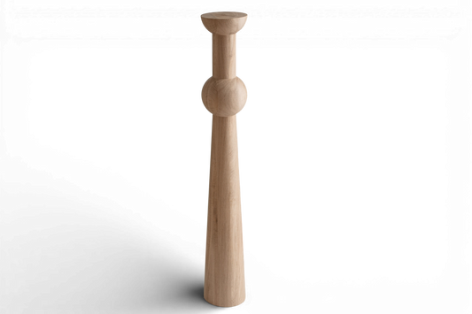 Pied de support de table haute et de bar en bois tourné, H1100 mm
