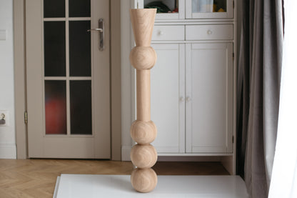 Pied de table et de bar haut en bois – Support de meuble fait main, H1100 mm
