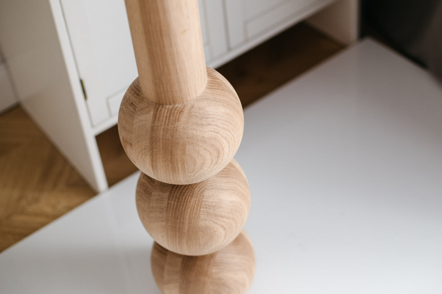 Pied de table et de bar haut en bois – Support de meuble fait main, H1100 mm