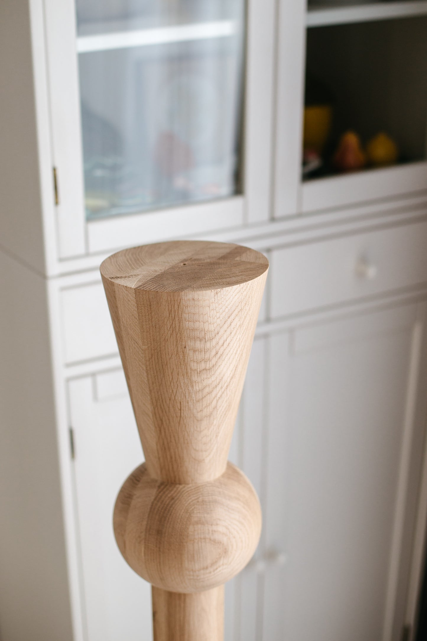 Pied de table et de bar haut en bois – Support de meuble fait main, H1100 mm