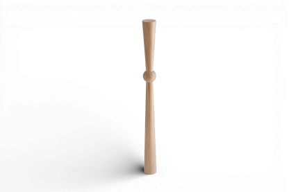 Pied de table et de bar en bois avec sphère centrale – Design tourné, H870 mm