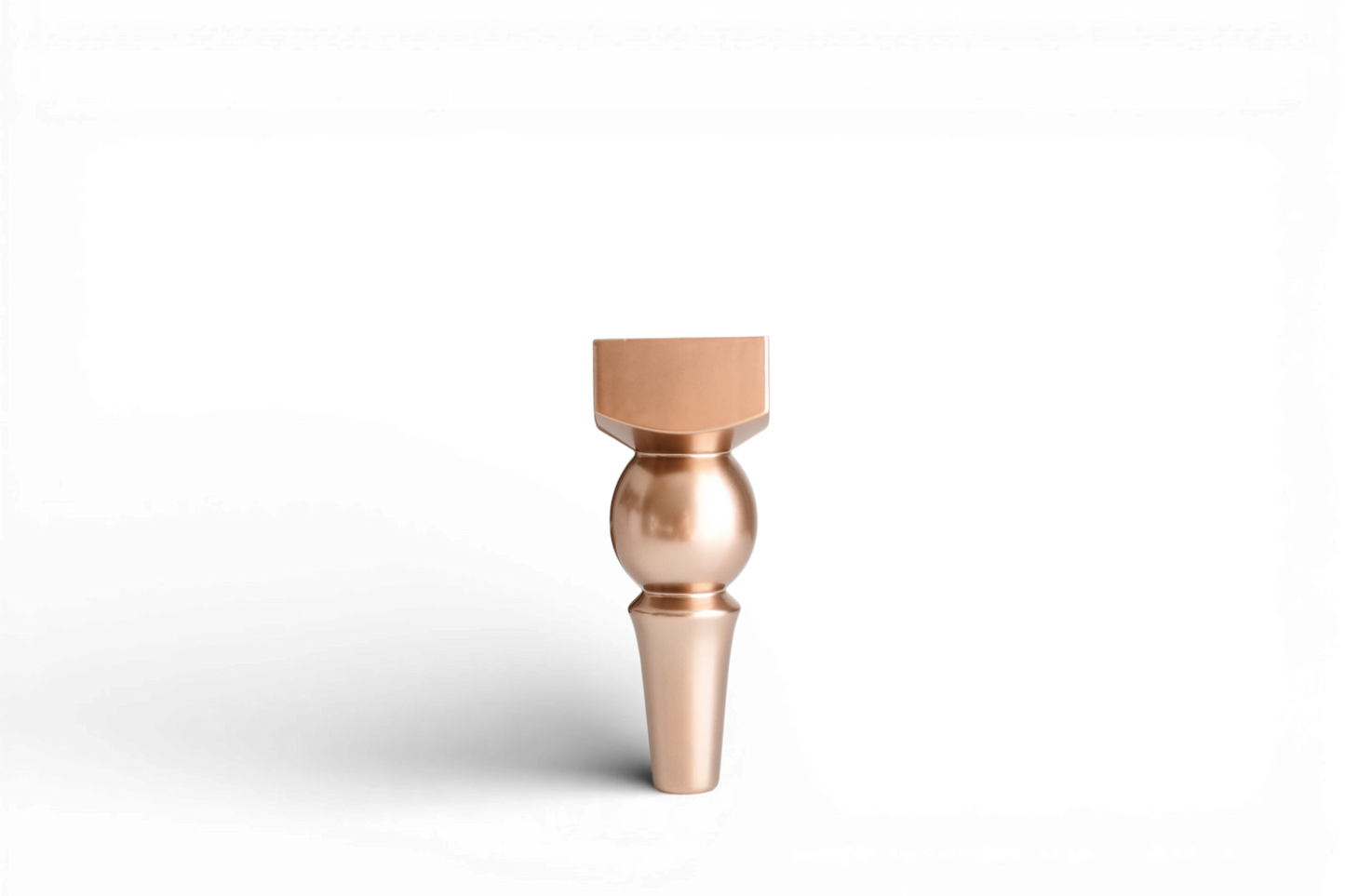 Pied de meuble en bois de bouleau – Finition bronze brillant (VBG), H180 mm