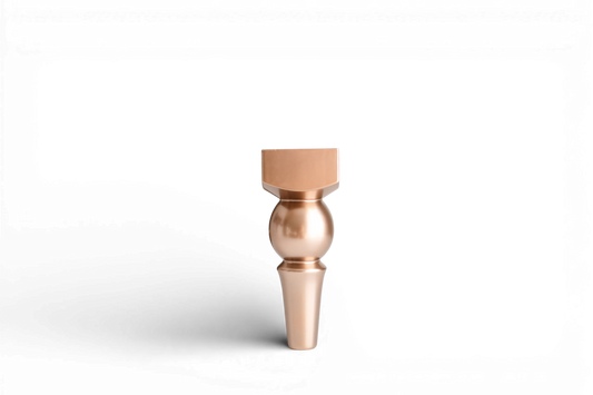 Pied de meuble en bois de bouleau – Finition bronze brillant (VBG), H180 mm