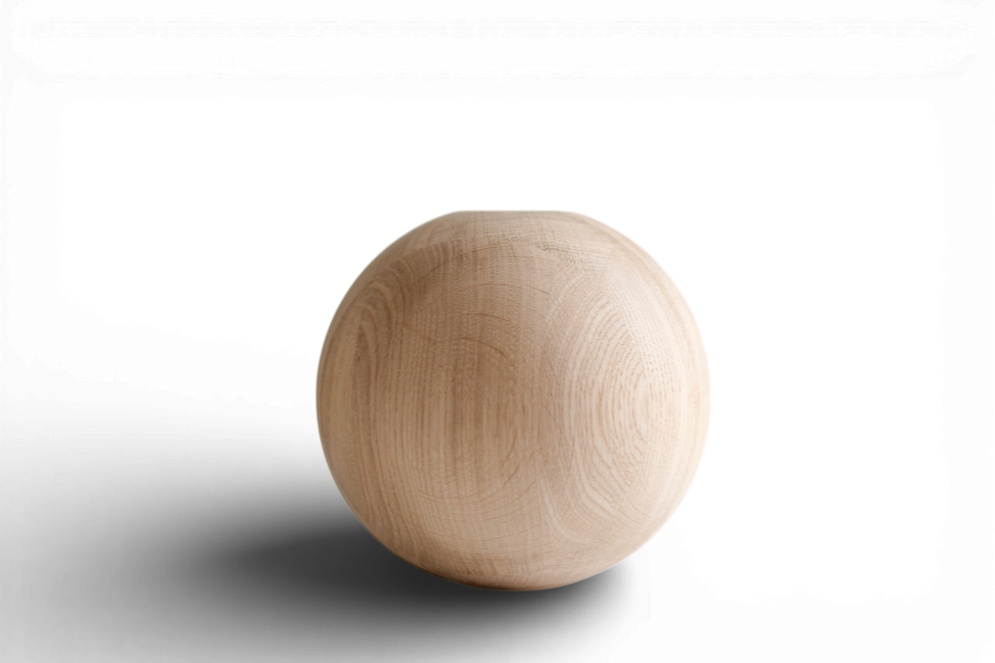Pied de meuble tourné en bois avec détail sphérique – Fait main, H200 mm