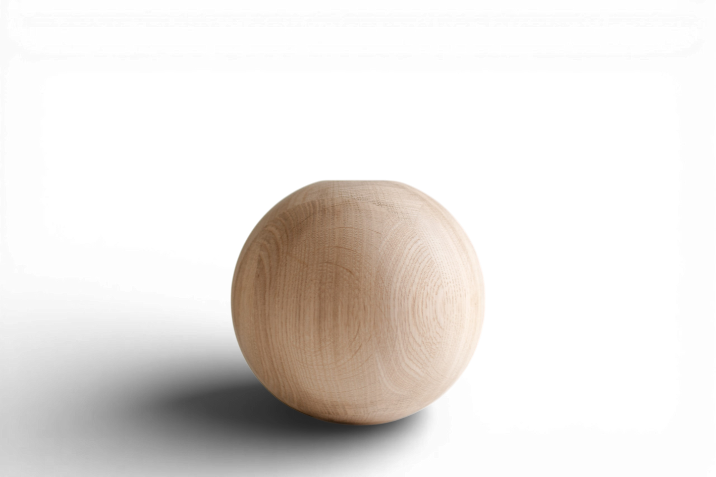 Pied de meuble tourné rond en bois avec détail sphérique – Design tourné, H170 mm