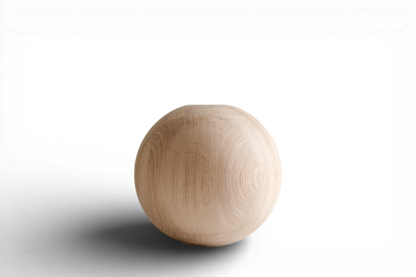 Pied de meuble tourné rond en bois avec détail sphérique – Design tourné, H170 mm