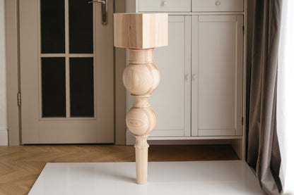 Pied de support pour bar et table de petit-déjeuner en bois – Base de meuble faite à la main, H890 mm