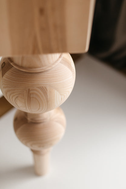 Pied de support pour bar et table de petit-déjeuner en bois – Base de meuble faite à la main, H890 mm
