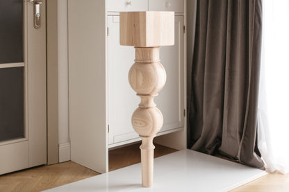 Pied de support pour bar et table de petit-déjeuner en bois – Base de meuble faite à la main, H890 mm