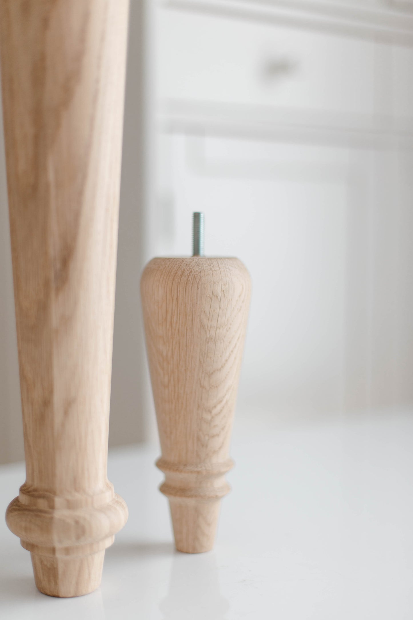 Pieds de Meuble Classiques en Bois – Pieds de Support Faits Main, H180 mm
