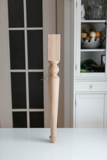 Pied de support de table en bois – Base de meuble fabriquée à la main, H840 mm