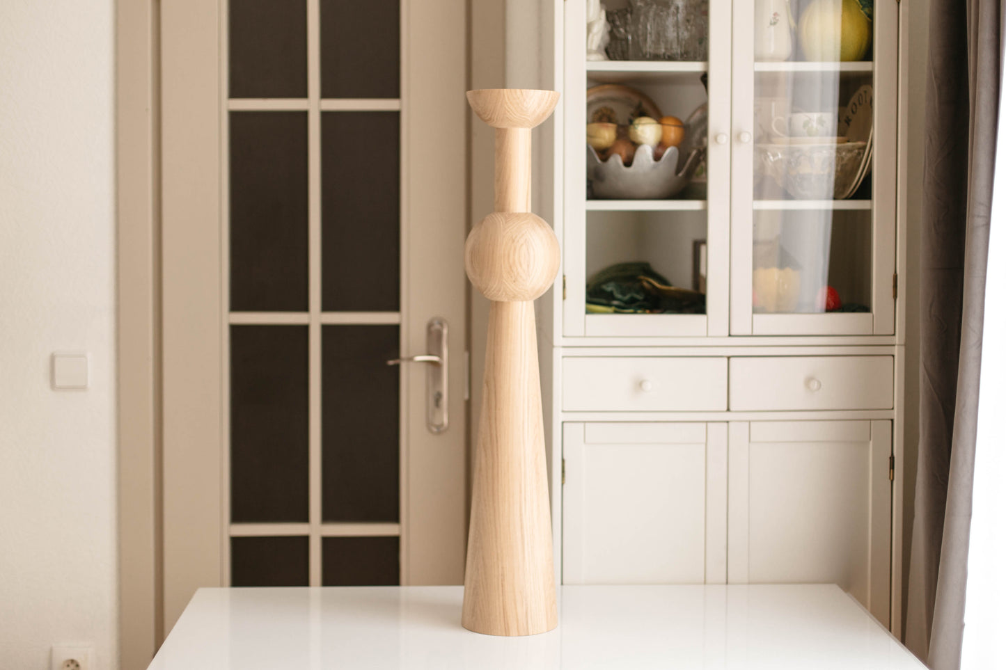 Pied de table et de bar en bois – Support de meuble fait main, H880 mm