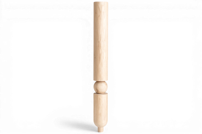Pied de table tourné en bois – Sphère arrondie, 1000 mm