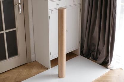 Pied de meuble rond en bois – Pied droit de table et de bar, H730 mm