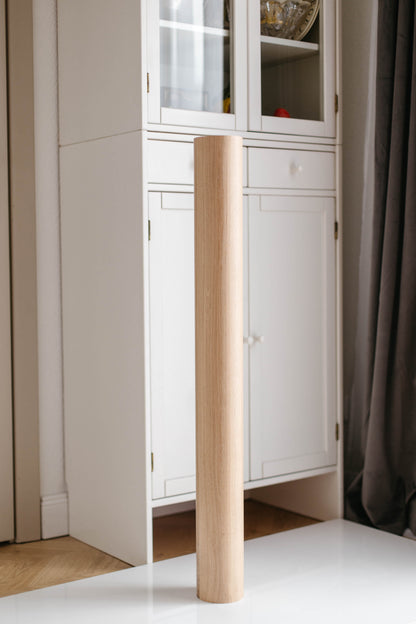 Pied de meuble rond en bois – Pied droit de table et de bar, H730 mm