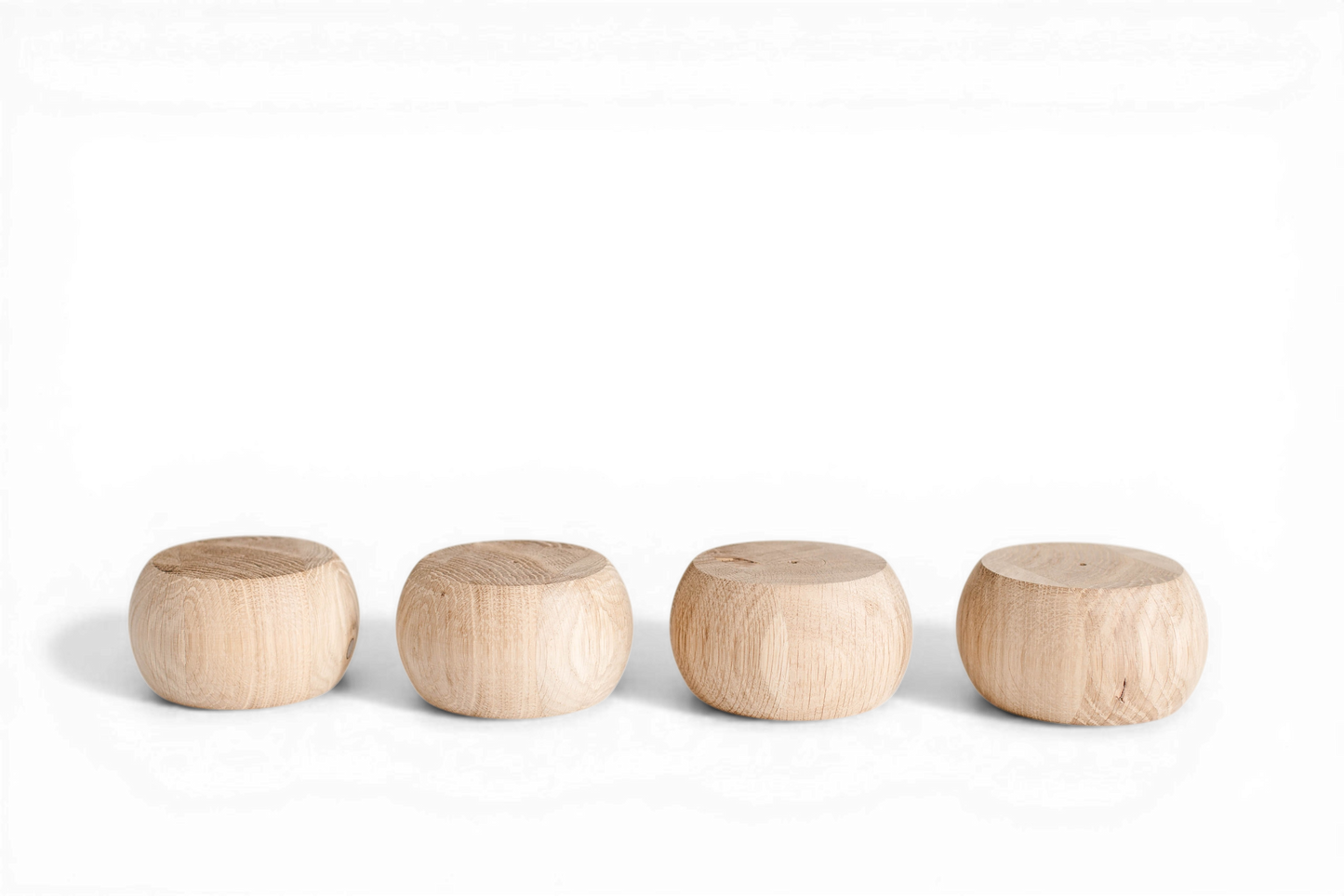Pieds de meuble en bois - Lot de 4 - Pieds de canapé bruts, H50 mm