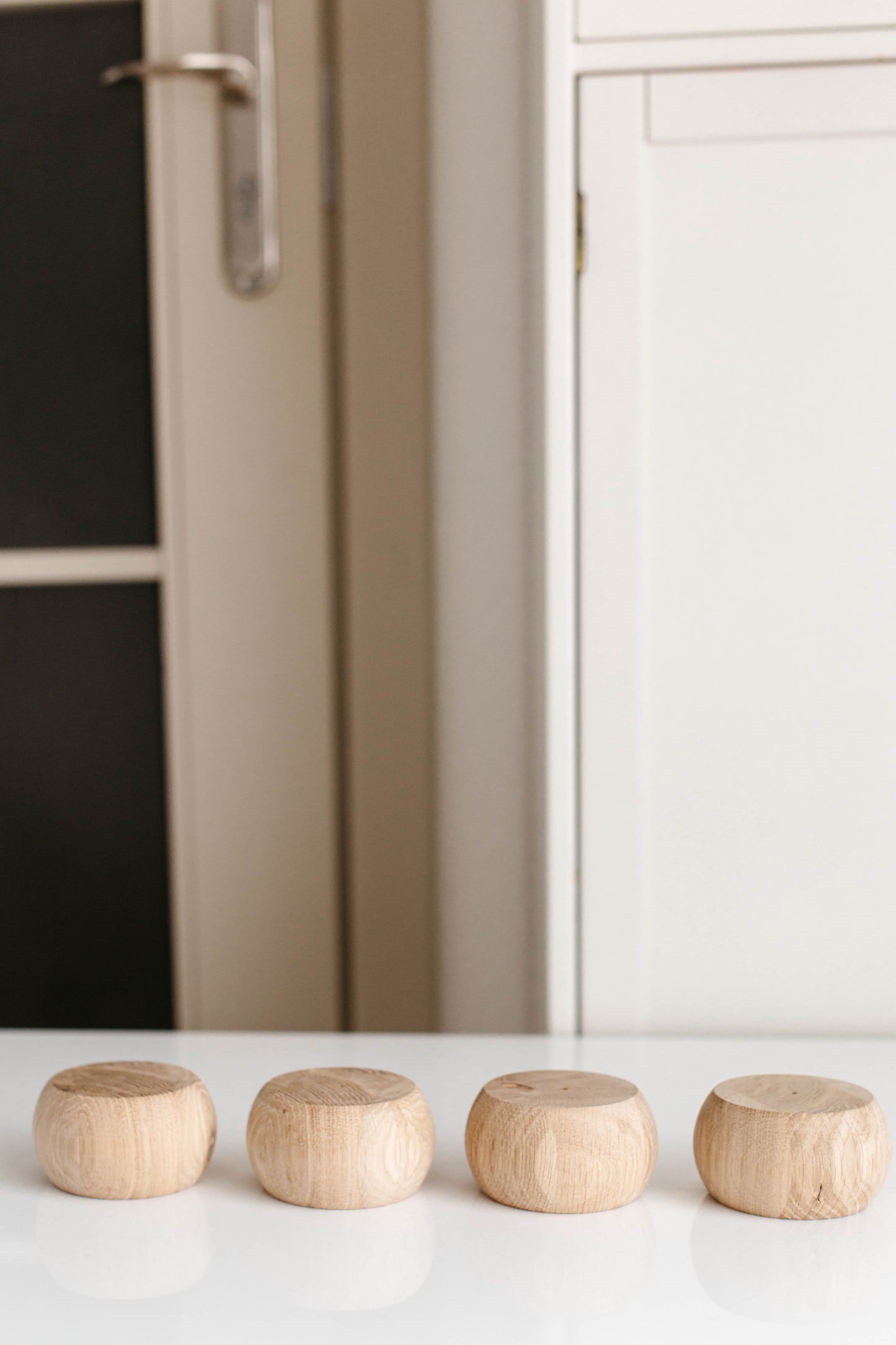 Pieds de meuble en bois - Lot de 4 - Pieds de canapé bruts, H50 mm
