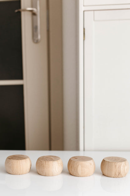 Pieds de meuble en bois - Lot de 4 - Pieds de canapé bruts, H50 mm