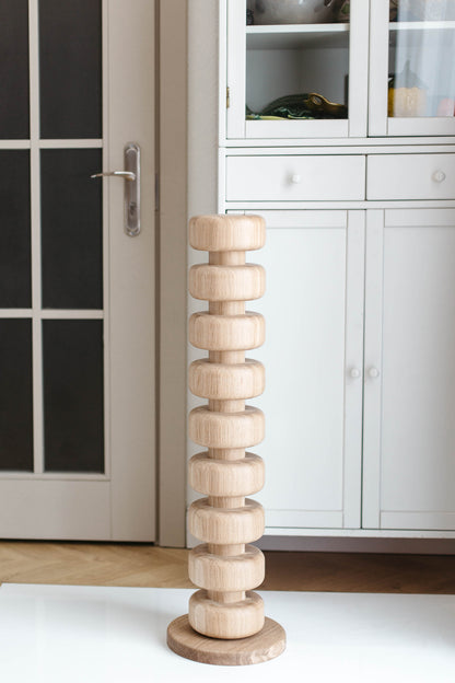 Pied d'îlot de cuisine en bois avec base - H876 mm