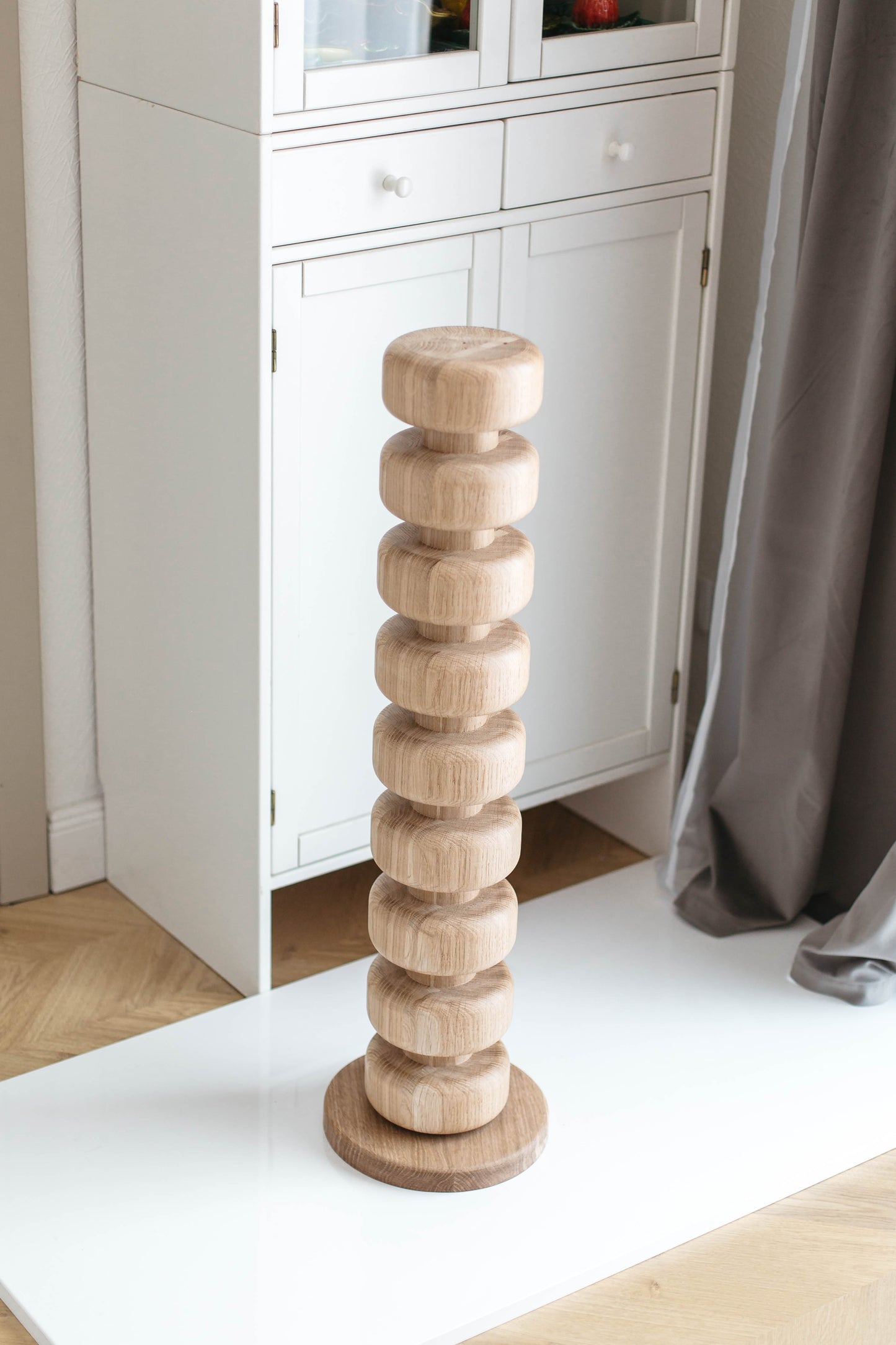 Pied d'îlot de cuisine en bois avec base - H876 mm